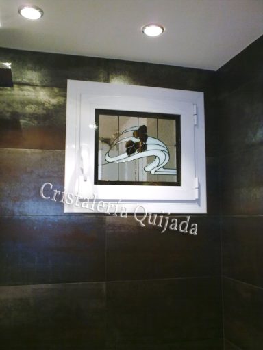 Vidriera hojas en el viento Vidriera en climalit