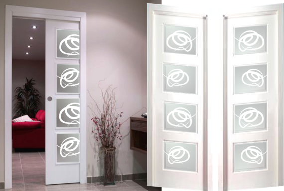 Puerta blanco abstracto