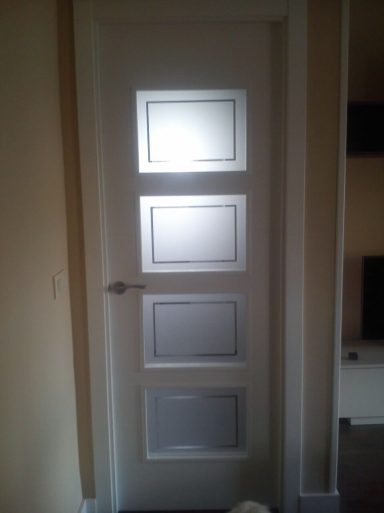 Cristal mate con estrías