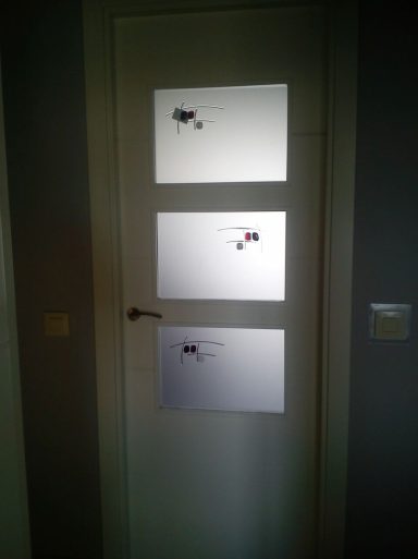 Cristales mate de cuarterones japoneses