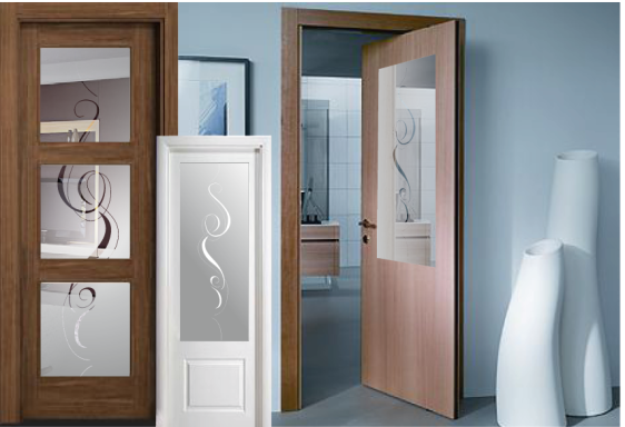 Puerta mate de interior