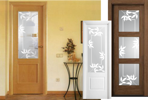Puerta con cristal blanco