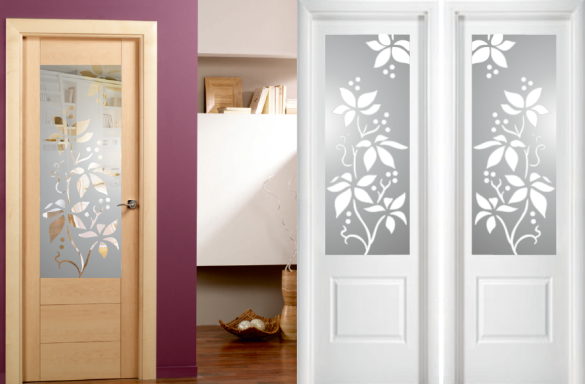 Cristales blanco mate Cristal mate positivado a reves