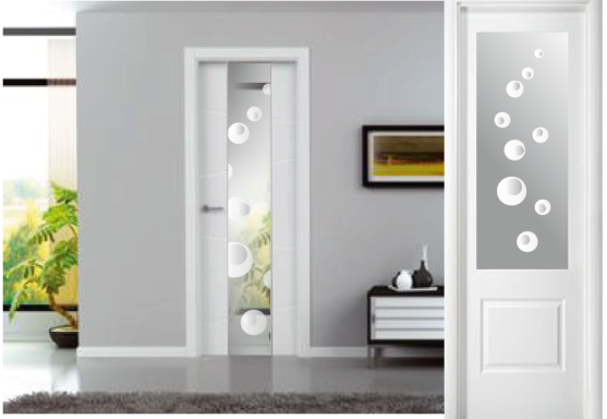 Burbujas mate en cristal